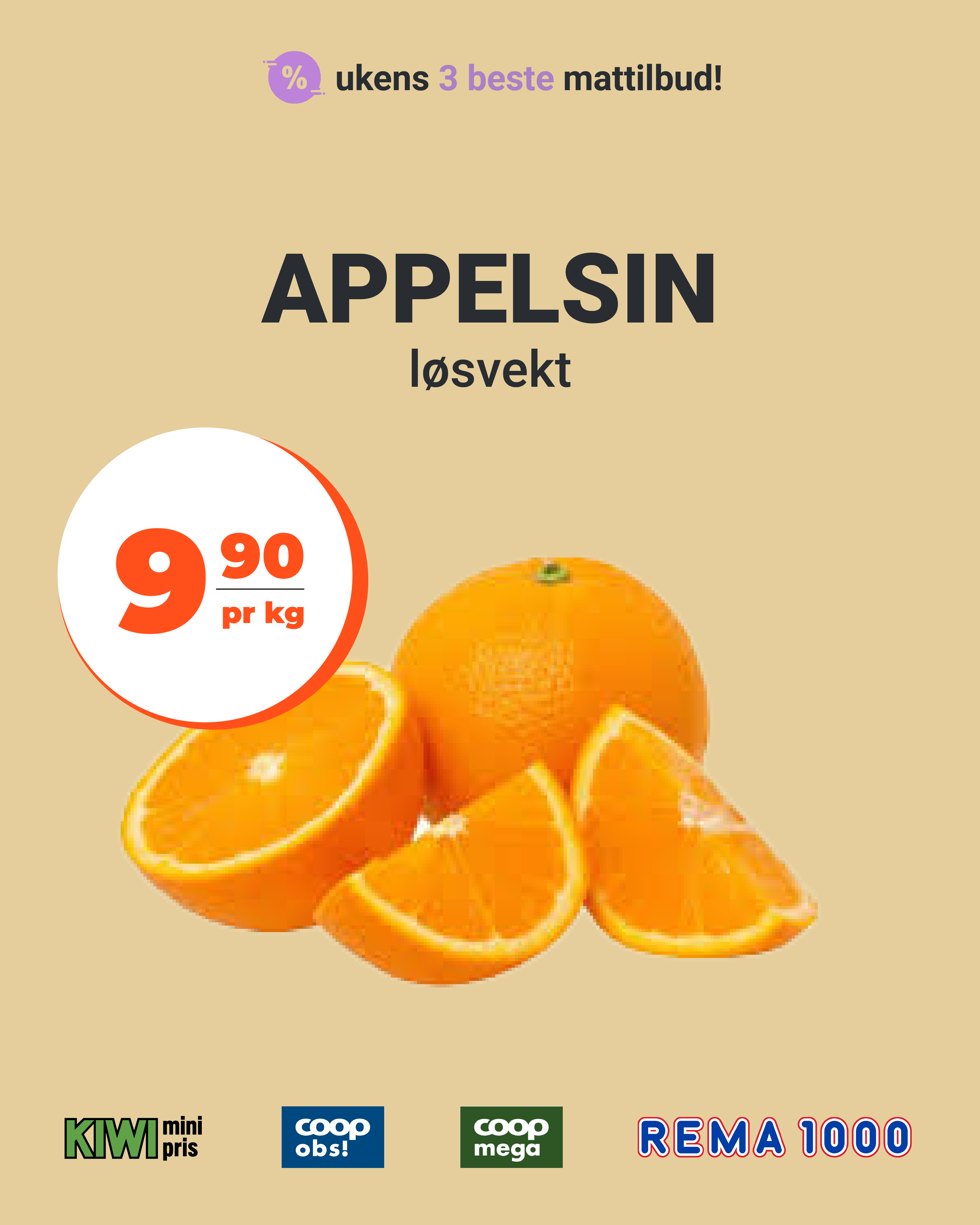 Appelsin, Lammestek og Solo